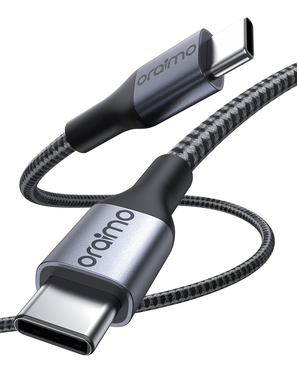 Oraimo 100W Nylon Braided Long C Type Fast Charging Cable